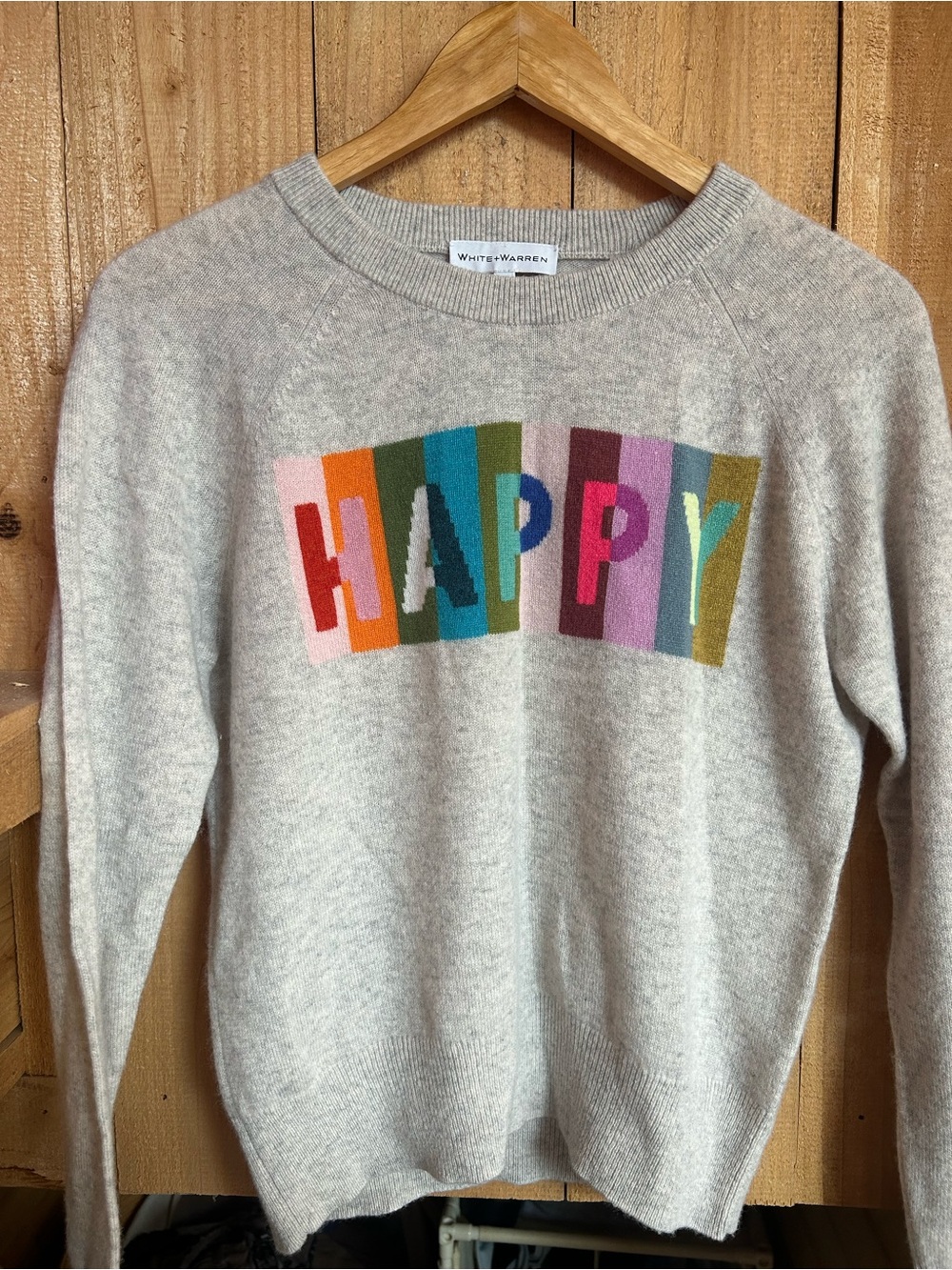 White + Warren Cashmere Happy Sweater
